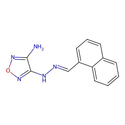3-N-(naphthalen-1-ylmethylideneamino)-1,2,5-oxadiazole-3,4-diamine structure