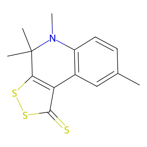 4,4,5,8-tetramethyl-4,5-dihydro-1H-[1,2]dithiolo[3,4-c]quinoline-1-thione structure