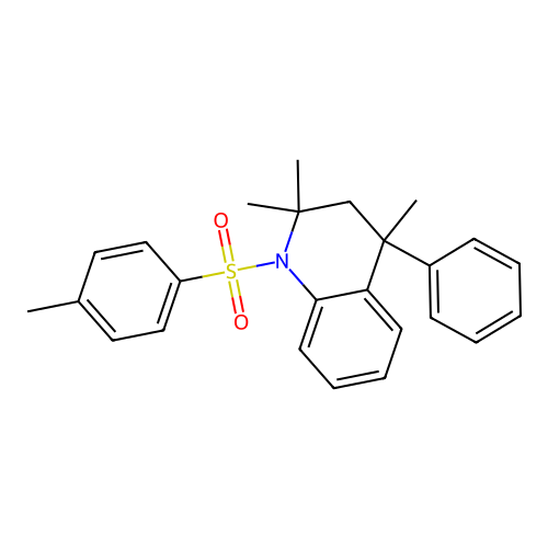 2,2,4-trimethyl-1-(4-methylphenyl)sulfonyl-4-phenyl-3H-quinoline structure