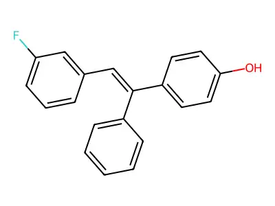 4-[2-(3-Fluorophenyl)-1-phenylethenyl]phenol structure
