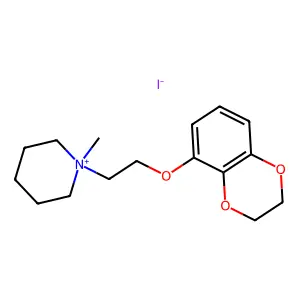 Piperidinium, 1-(2-(1,4-benzodioxan-5-yloxy)ethyl)-1-methyl-, iodide structure