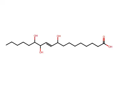 9,12,13-Trihydroxy-10E-octadecenoic acid structure
