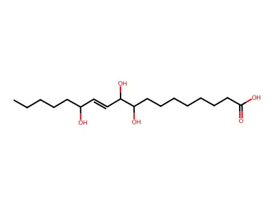 9,10,13-Trihydroxyoctadec-11-enoic acid structure