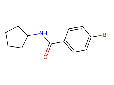 4-bromo-N-cyclopentylbenzamide structure
