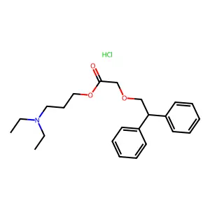 Acetic acid, (2,2-diphenylethoxy)-, 3-(diethylamino)propyl ester, hydrochloride structure