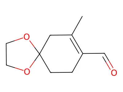 7-Methyl-1,4-dioxaspiro[4.5]dec-7-ene-8-carbaldehyde structure