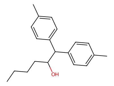 1,1-Bis(4-methylphenyl)hexan-2-ol structure