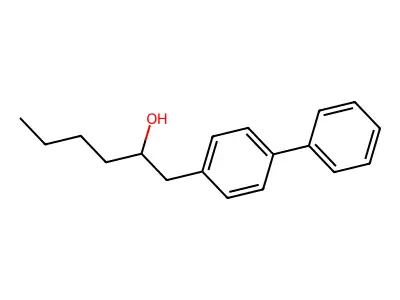 1-(4-Phenylphenyl)hexan-2-ol structure
