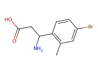 3-Amino-3-(4-bromo-2-methylphenyl)propanoic acid structure