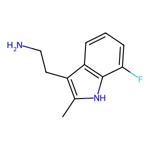 2-(7-fluoro-2-methyl-1H-indol-3-yl)ethan-1-amine structure