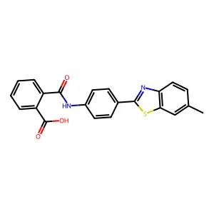 2-((4-(6-Methylbenzo[d]thiazol-2-yl)phenyl)carbamoyl)benzoic acid structure