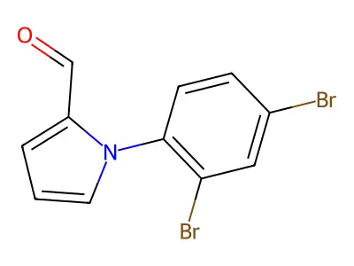 1-(2,4-dibromophenyl)-1H-pyrrole-2-carbaldehyde structure