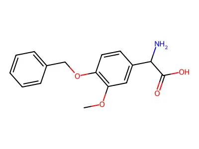 Amino-(4-benzyloxy-3-methoxy-phenyl)-acetic acid structure