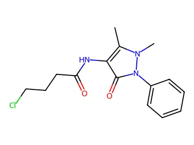 4-Chloro-N-(2,3-dihydro-1,5-dimethyl-3-oxo-2-phenyl-1H-pyrazol-4-yl)butanamide structure