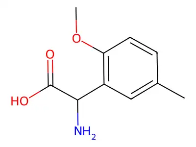 2-Amino-2-(2-methoxy-5-methylphenyl)acetic acid structure