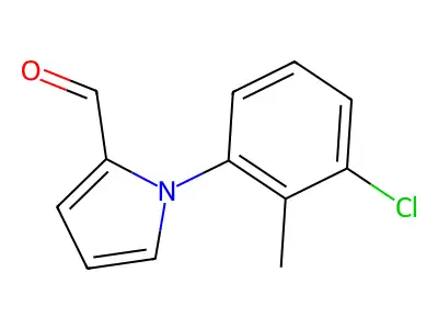 1-(3-chloro-2-methylphenyl)-1H-pyrrole-2-carbaldehyde structure