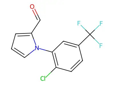 1-[2-chloro-5-(trifluoromethyl)phenyl]-1H-pyrrole-2-carbaldehyde structure