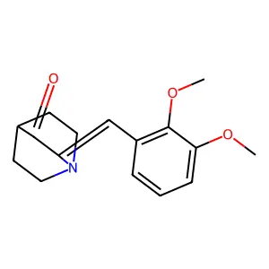 (2E)-2-(2,3-dimethoxybenzylidene)-1-azabicyclo[2.2.2]octan-3-one structure