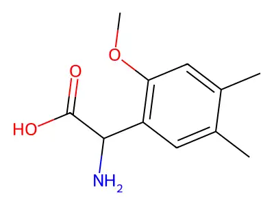 2-Amino-2-(2-methoxy-4,5-dimethylphenyl)acetic acid structure
