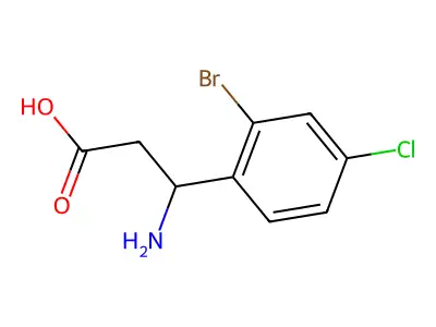3-Amino-3-(2-bromo-4-chlorophenyl)propanoic acid structure