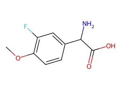 Amino(3-fluoro-4-methoxyphenyl)acetic acid structure