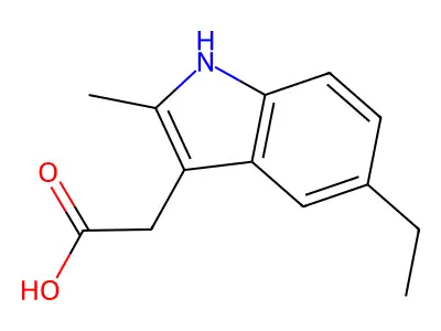(5-Ethyl-2-methyl-1H-indol-3-YL)-acetic acid structure