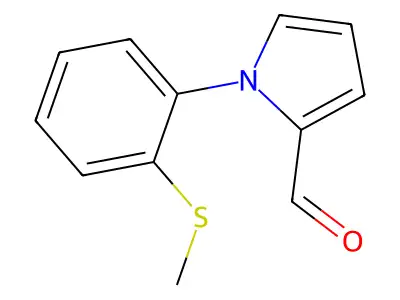 1-(2-(methylthio)phenyl)-1H-pyrrole-2-carbaldehyde structure