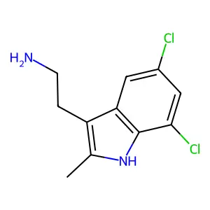 5,7-Dichloro-2-methyl-1H-indole-3-ethanamine structure