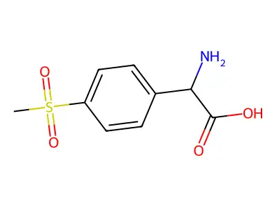 2-amino-2-(4-methylsulfonylphenyl)acetic Acid structure