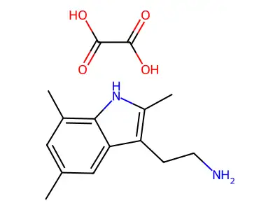 2-(2,5,7-trimethyl-1H-indol-3-yl)ethanamine structure