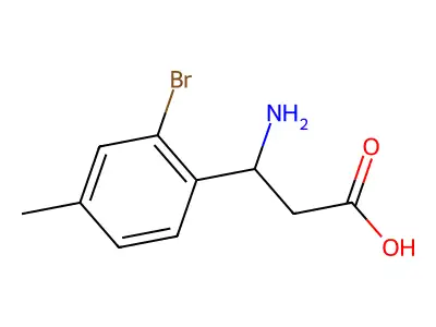 3-Amino-3-(2-bromo-4-methylphenyl)propanoic acid structure