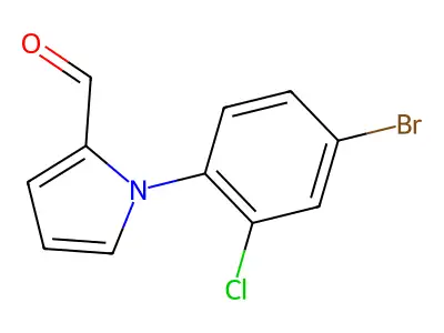 1-(4-Bromo-2-chlorophenyl)pyrrole-2-carbaldehyde structure