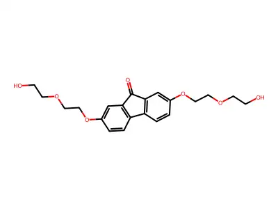 9H-Fluoren-9-one, 2,7-bis[2-(2-hydroxyethoxy)ethoxy]- structure