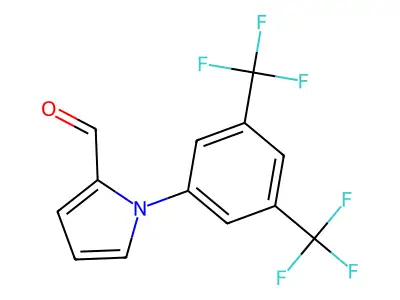 1-[3,5-bis(trifluoromethyl)phenyl]-1H-pyrrole-2-carbaldehyde structure