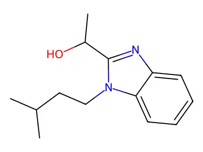1-[1-(3-Methylbutyl)benzimidazol-2-yl]ethanol structure