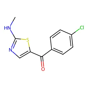(4-Chlorophenyl)[2-(methylamino)-1,3-thiazol-5-yl]methanone structure