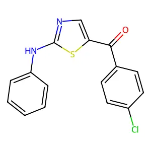 (4-Chlorophenyl)[2-(phenylamino)-5-thiazolyl]methanone structure