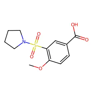4-Methoxy-3-(pyrrolidine-1-sulfonyl)benzoic acid structure