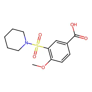 4-Methoxy-3-(piperidin-1-ylsulfonyl)benzoic acid structure