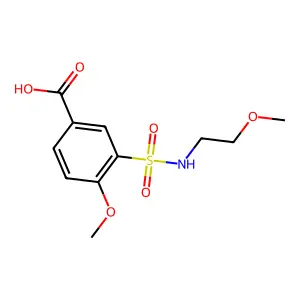 4-Methoxy-3-[(2-methoxyethyl)sulfamoyl]benzoic acid structure