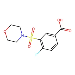4-Fluoro-3-(morpholine-4-sulfonyl)benzoic acid structure