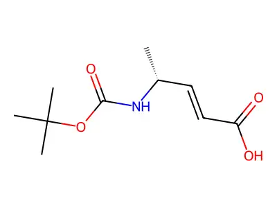 2-Pentenoic acid, 4-[[(1,1-dimethylethoxy)carbonyl]amino]-, (2E,4S)- structure