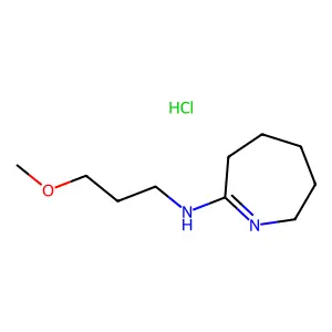 3H-Azepin-2-amine, 4,5,6,7-tetrahydro-N-(3-methoxypropyl)-, monohydrochloride structure