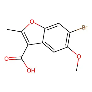 6-Bromo-5-methoxy-2-methyl-1-benzofuran-3-carboxylic acid structure