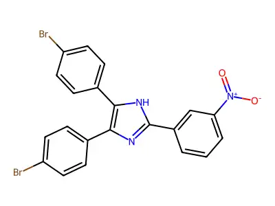 4,5-bis(4-bromophenyl)-2-(3-nitrophenyl)-1H-imidazole structure