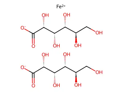 2-Hydroxypropanoic acid;iron structure