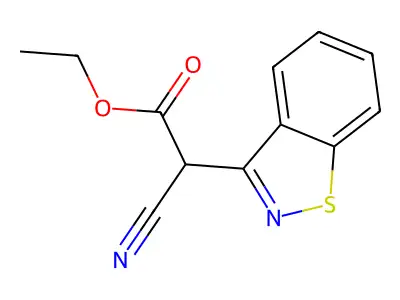 Ethyl 1,2-benzisothiazol-3-yl(cyano)acetate structure