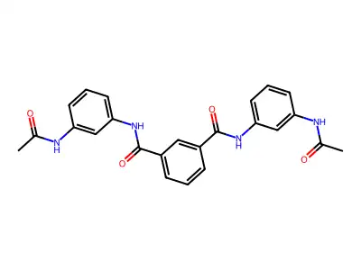 1-N,3-N-bis(3-acetamidophenyl)benzene-1,3-dicarboxamide structure