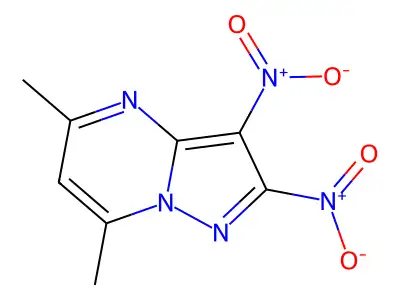 5,7-Dimethyl-2,3-dinitropyrazolo[1,5-a]pyrimidine structure