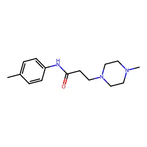 N-(4-methylphenyl)-3-(4-methyl-1-piperazinyl)propanamide structure
